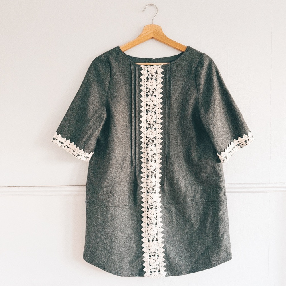 OLIVE DES OLIVE > Tweed Shift Dress